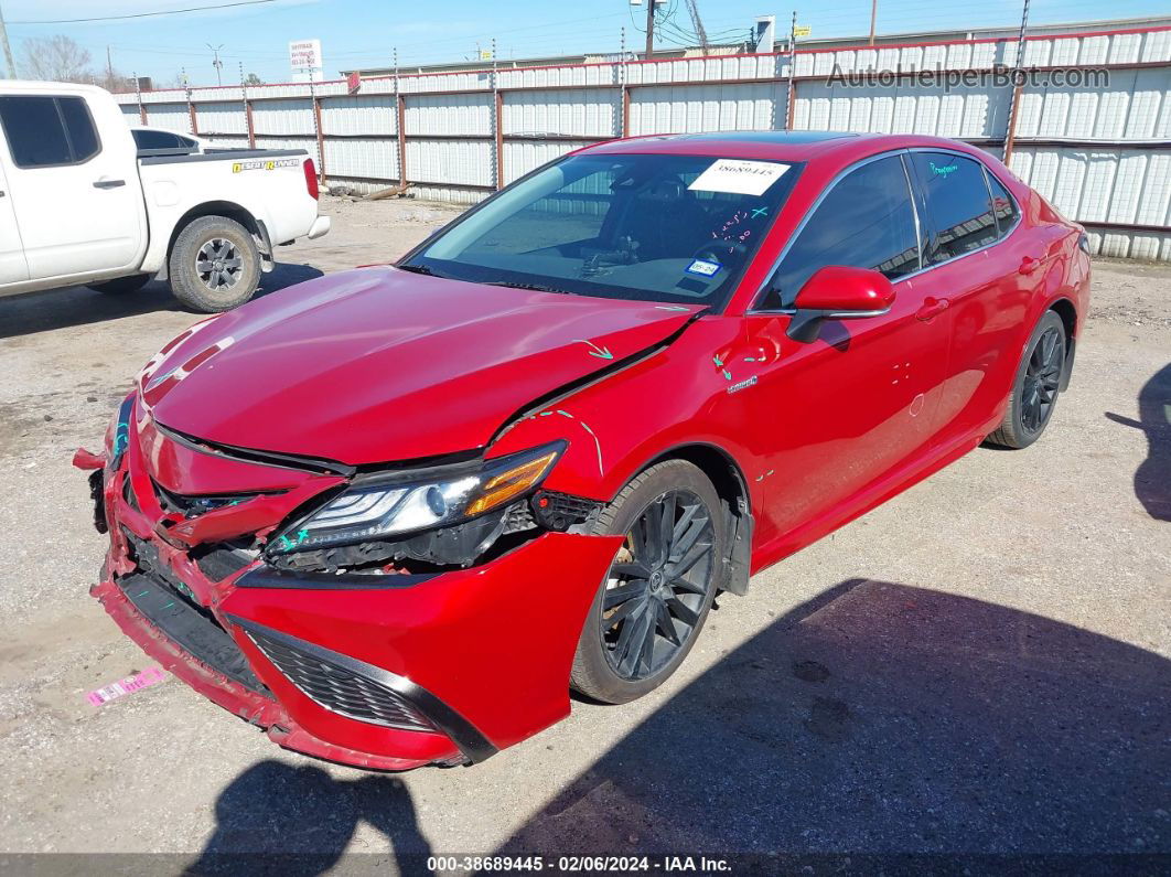 2021 Toyota Camry Xse Hybrid Red vin: 4T1K31AK0MU024881