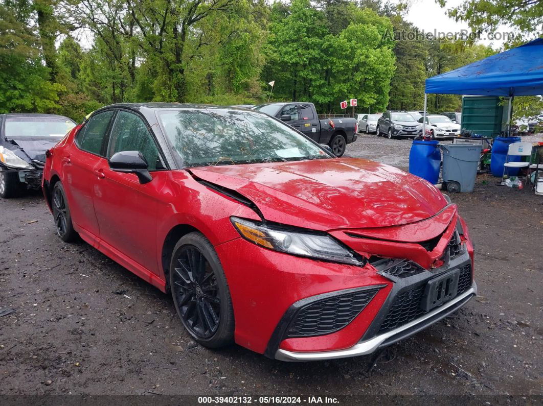 2021 Toyota Camry Xse V6 Red vin: 4T1KZ1AK4MU055128