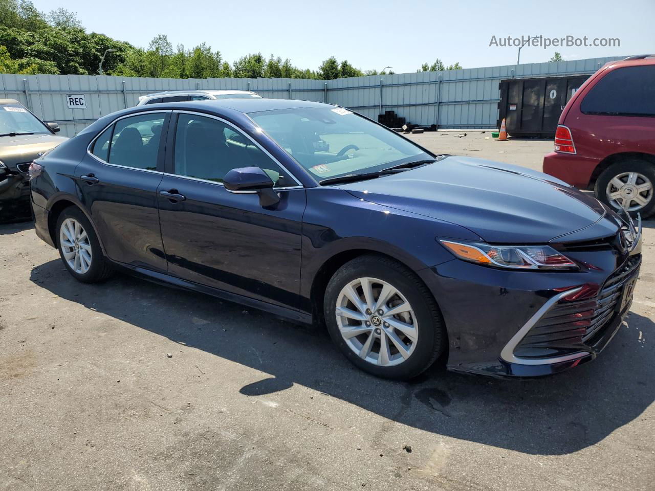 2021 Toyota Camry Le Синий vin: 4T1R11AK4MU513885