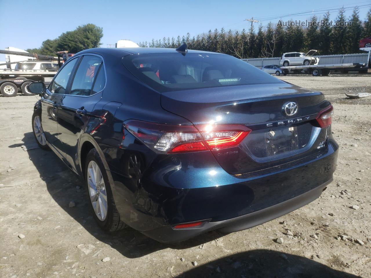 2021 Toyota Camry Le Синий vin: 4T1R11BK0MU034653