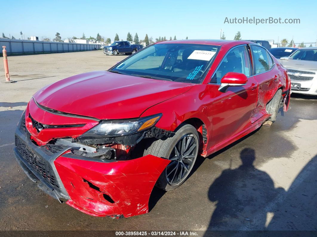 2021 Toyota Camry Se Red vin: 4T1T11AK8MU453129