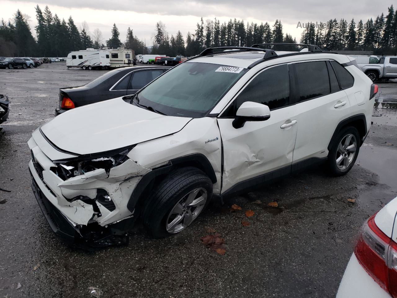 2021 Toyota Rav4 Xle Premium White vin: 4T3B6RFV5MU010104