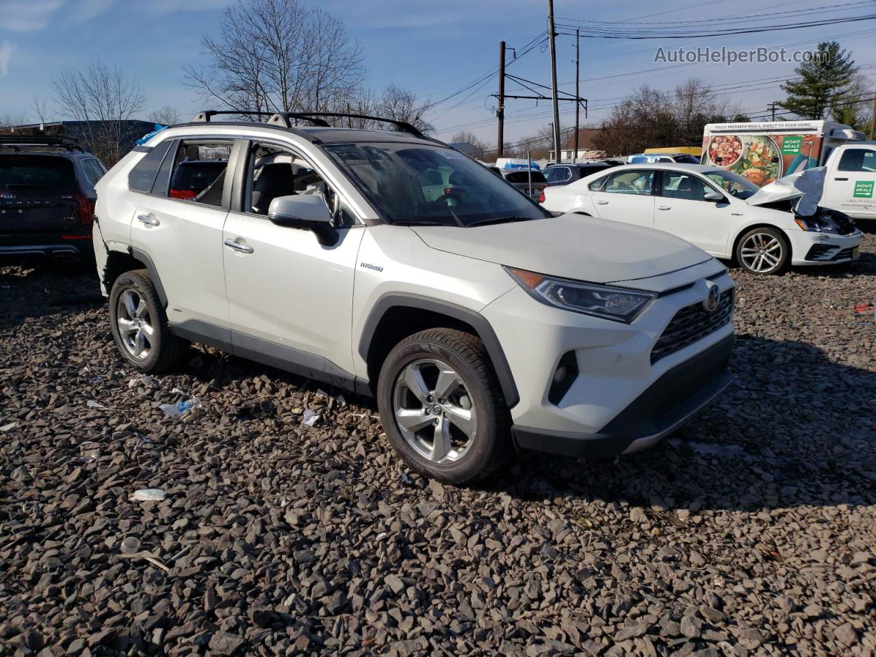 2021 Toyota Rav4 Limited White vin: 4T3D6RFV0MU006812