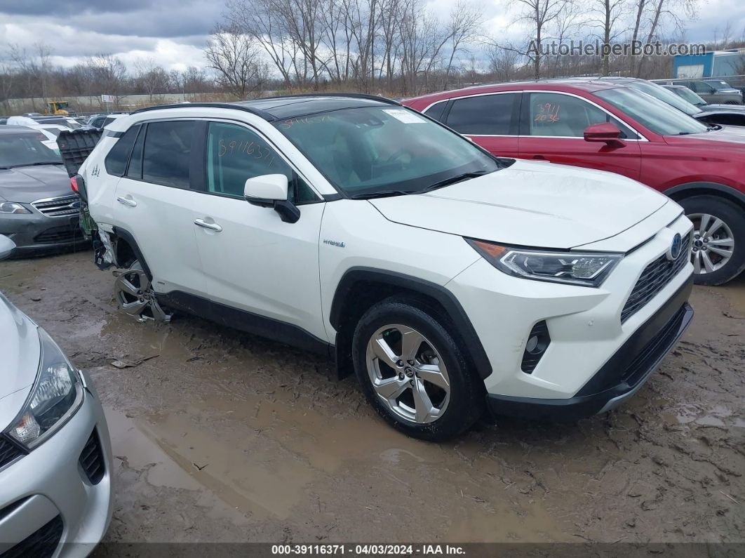 2021 Toyota Rav4 Limited Hybrid White vin: 4T3D6RFV3MU056877