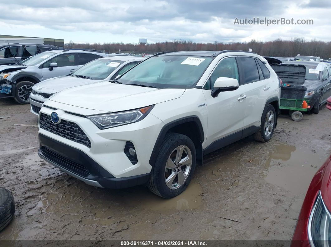 2021 Toyota Rav4 Limited Hybrid White vin: 4T3D6RFV3MU056877