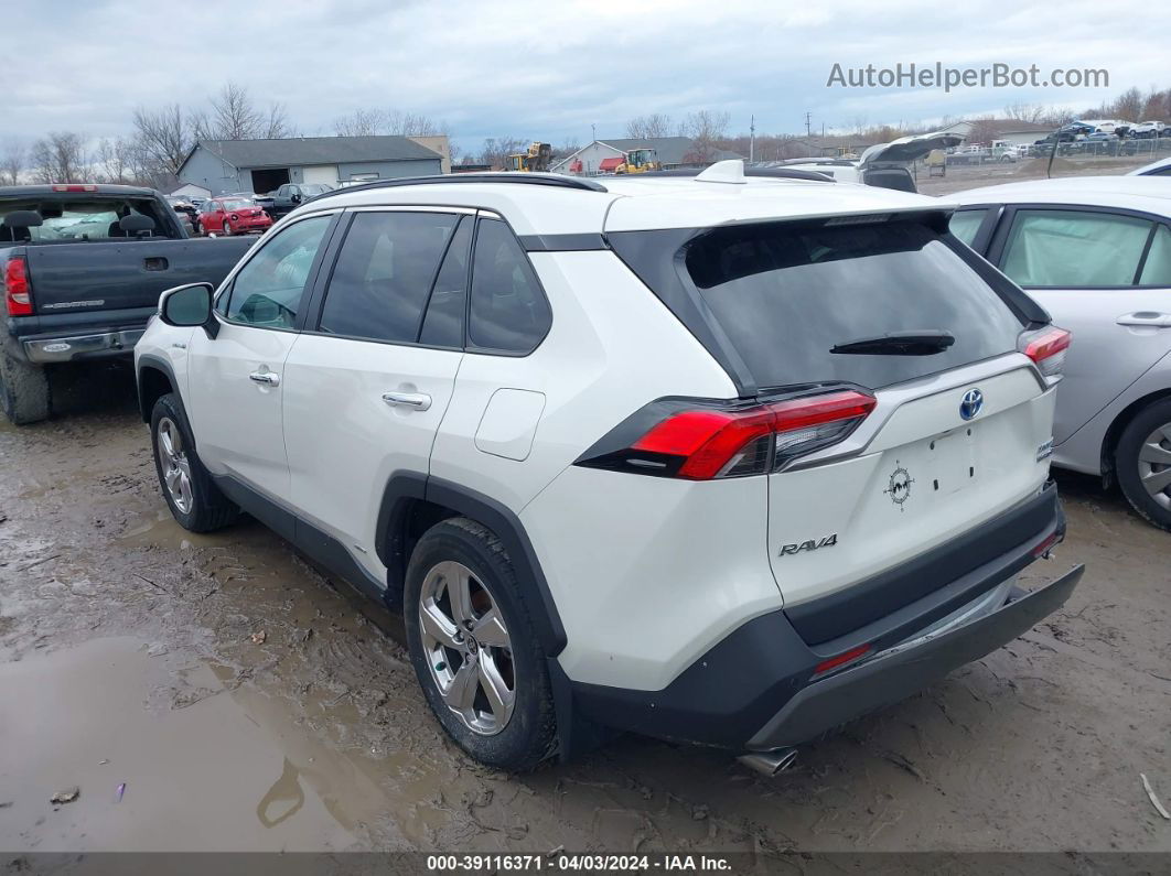 2021 Toyota Rav4 Limited Hybrid White vin: 4T3D6RFV3MU056877