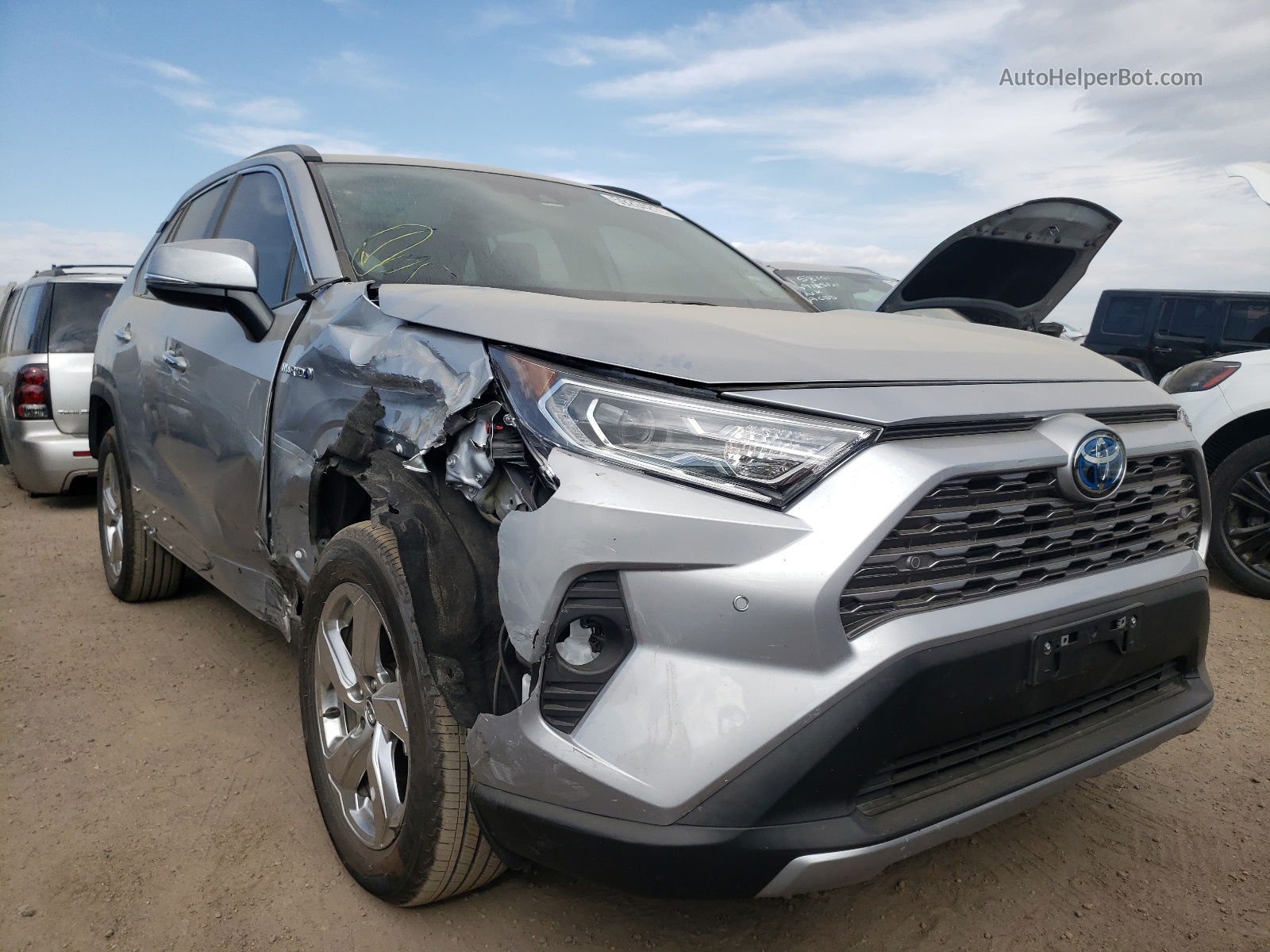 2021 Toyota Rav4 Limited Silver vin: 4T3D6RFV4MU020356