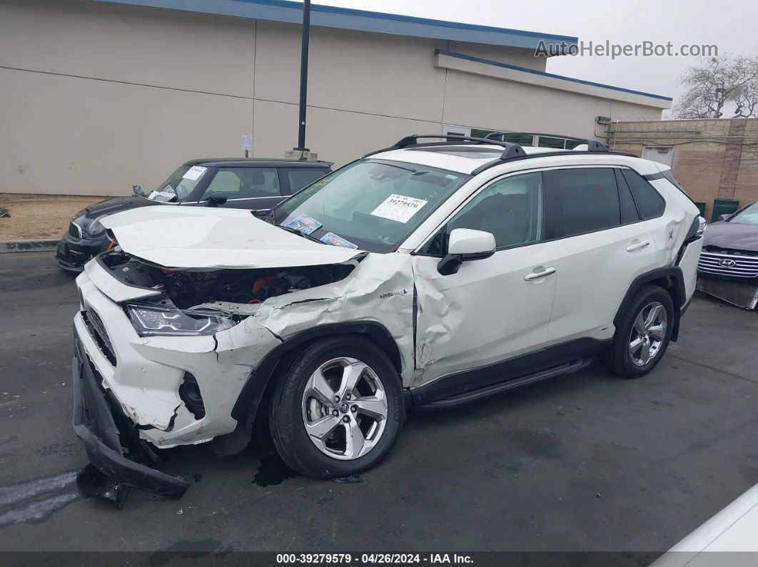 2020 Toyota Rav4 Limited Hybrid White vin: 4T3DWRFV6LU010099