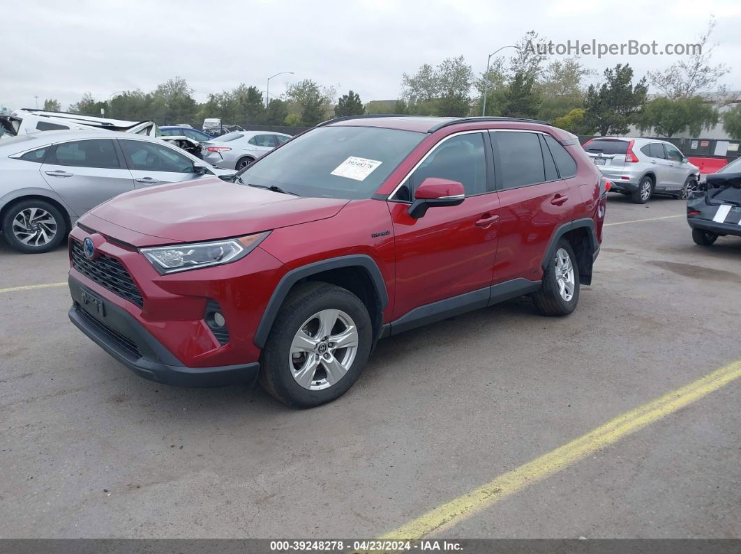 2021 Toyota Rav4 Xle Hybrid Red vin: 4T3RWRFV6MU036595