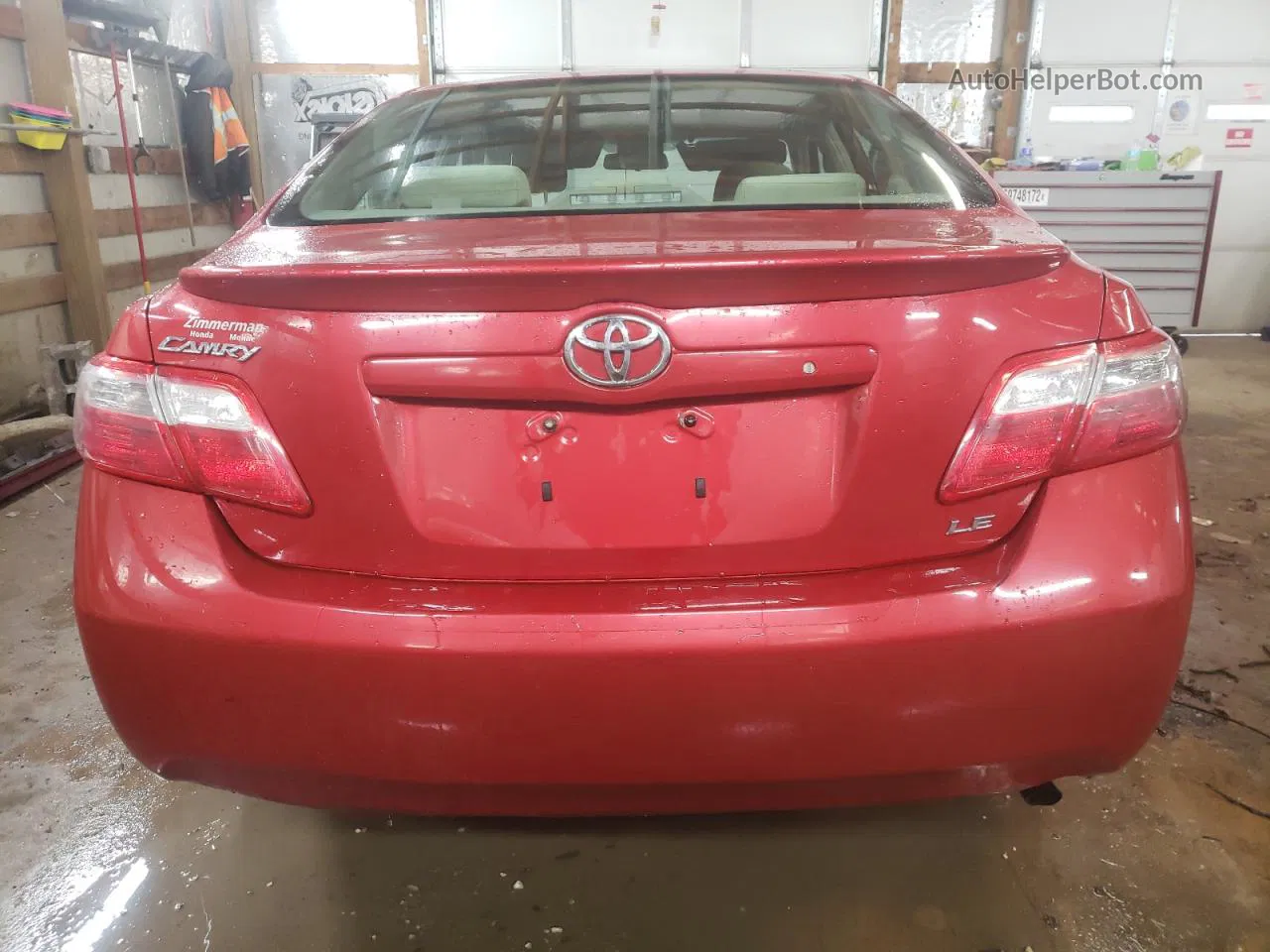 2008 Toyota Camry Ce Red vin: 4T4BE46K08R015761