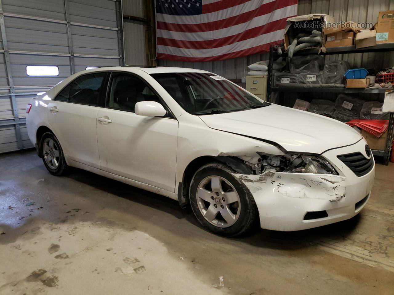 2009 Toyota Camry Base White vin: 4T4BE46K19R128202