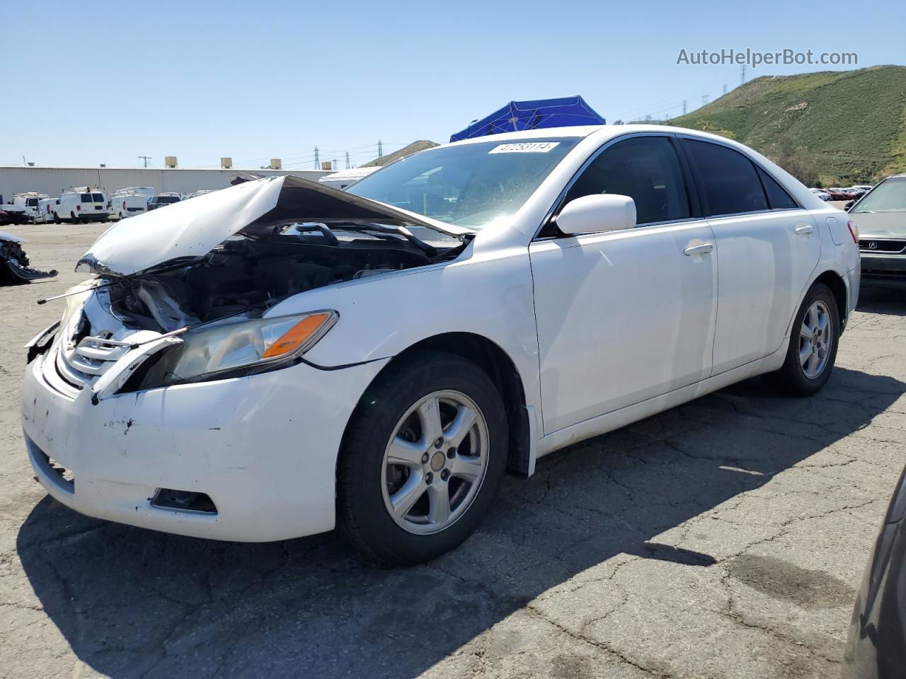 2007 Toyota Camry Ce White vin: 4T4BE46K27R004405