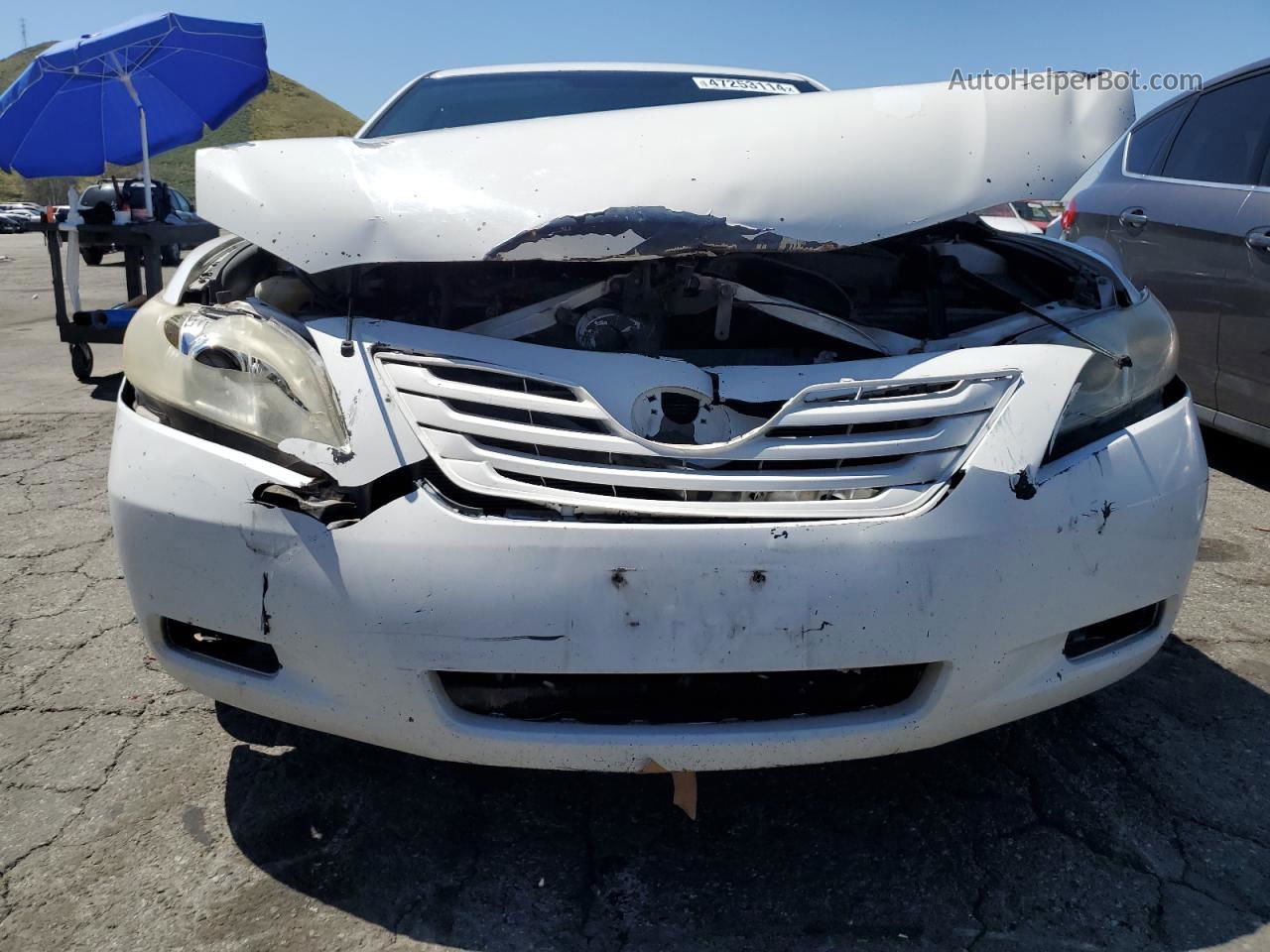 2007 Toyota Camry Ce White vin: 4T4BE46K27R004405