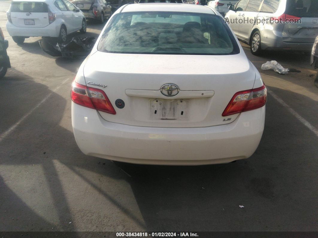 2009 Toyota Camry Le White vin: 4T4BE46K29R123445