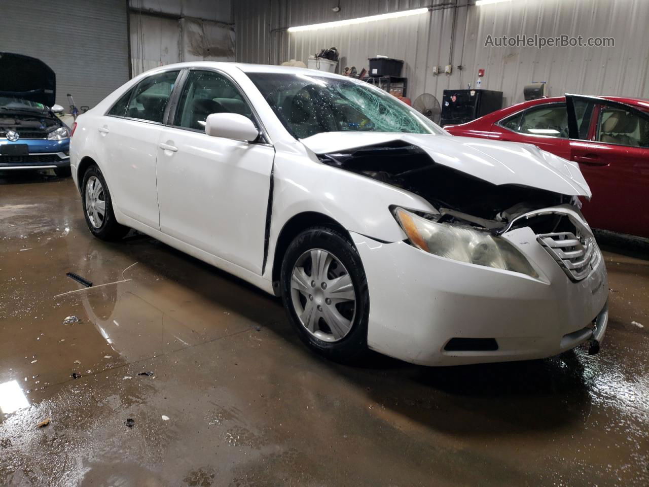 2009 Toyota Camry Base White vin: 4T4BE46K69R068904