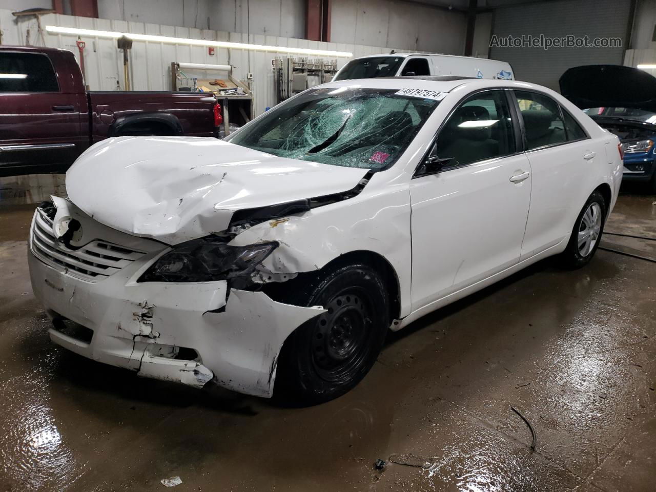 2009 Toyota Camry Base White vin: 4T4BE46K69R068904