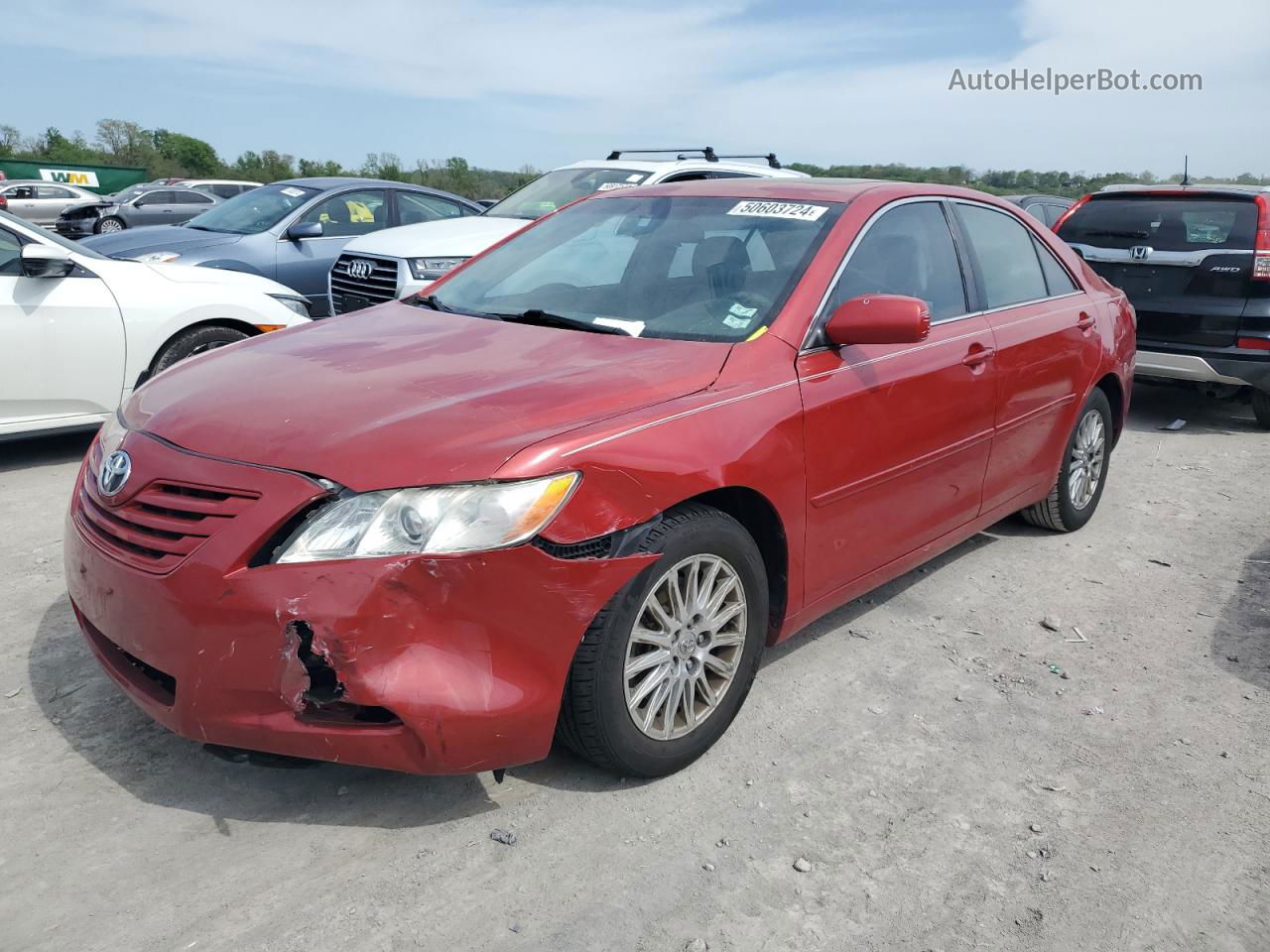 2009 Toyota Camry Base Red vin: 4T4BE46K79R098204