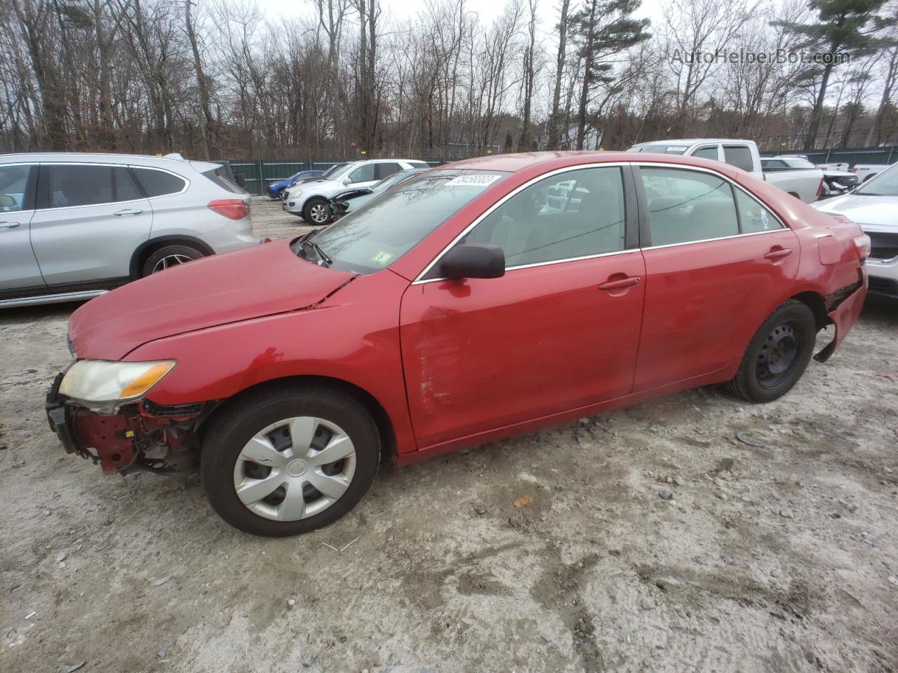 2009 Toyota Camry Base Red vin: 4T4BE46K99R058724