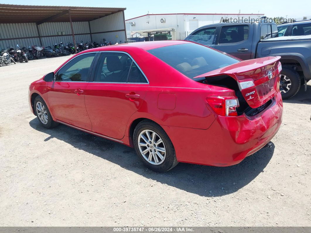 2012 Toyota Camry Le Red vin: 4T4BF1FK0CR163767