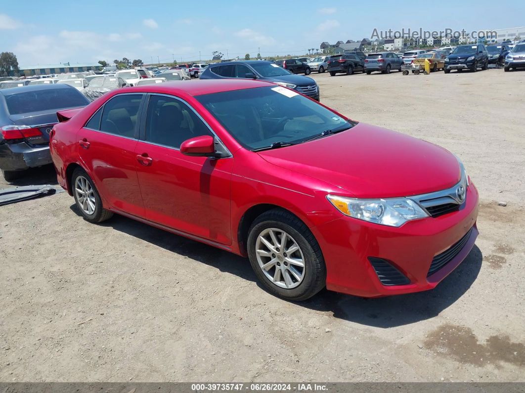 2012 Toyota Camry Le Red vin: 4T4BF1FK0CR163767