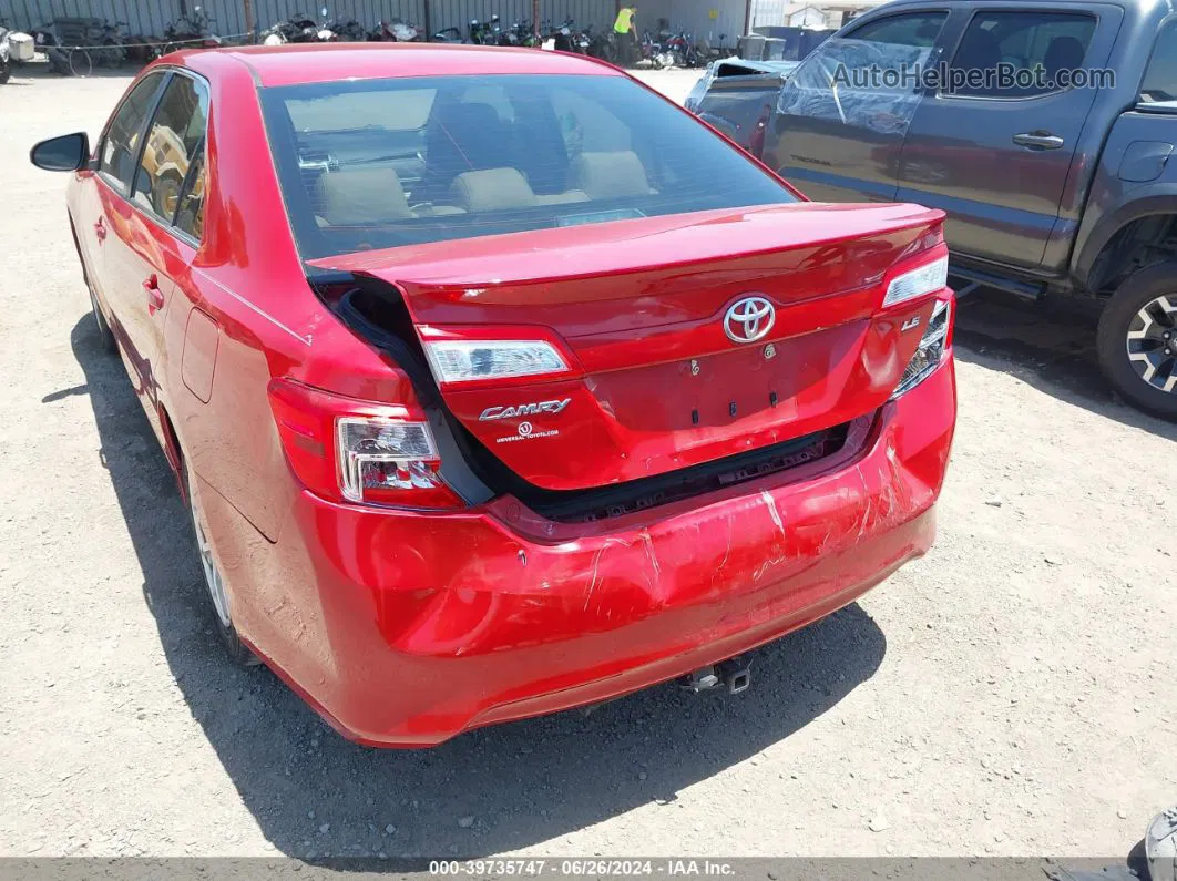 2012 Toyota Camry Le Red vin: 4T4BF1FK0CR163767