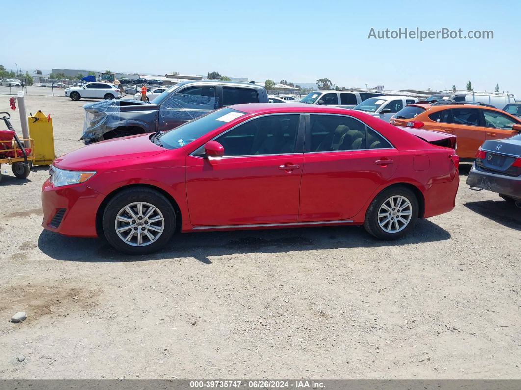 2012 Toyota Camry Le Красный vin: 4T4BF1FK0CR163767