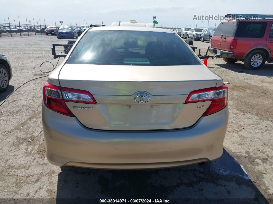 2012 Toyota Camry Le Gold vin: 4T4BF1FK0CR175708