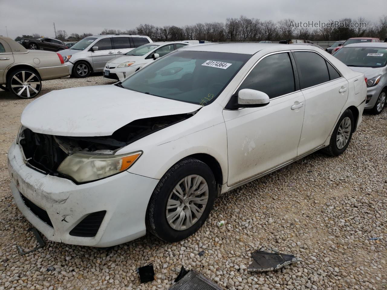 2012 Toyota Camry Base White vin: 4T4BF1FK0CR195974