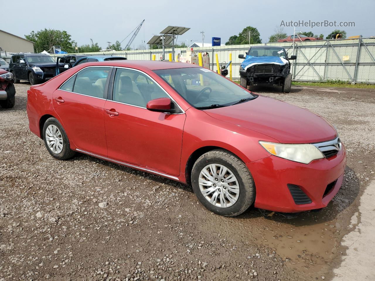 2012 Toyota Camry Base Red vin: 4T4BF1FK1CR187866