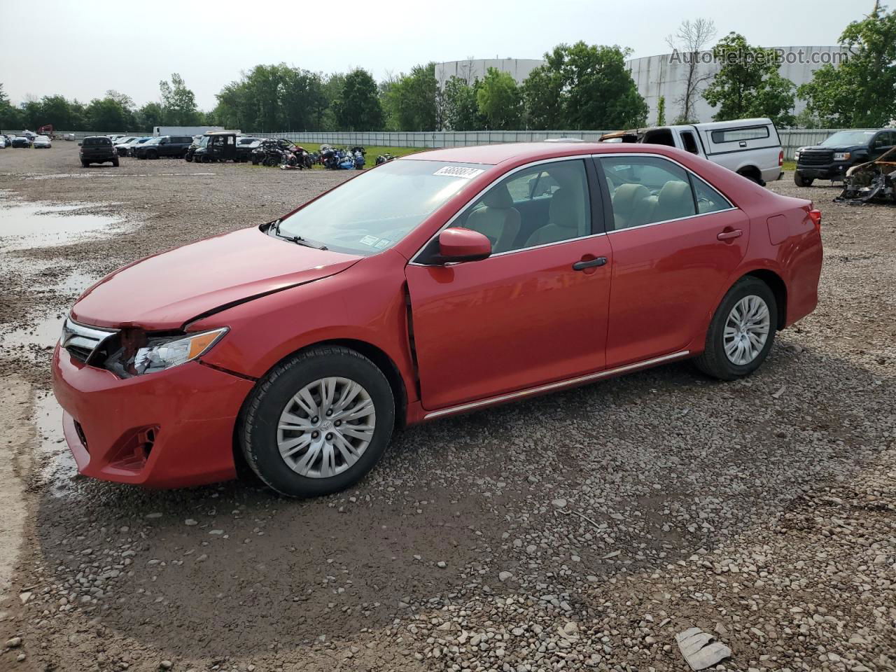 2012 Toyota Camry Base Красный vin: 4T4BF1FK1CR187866