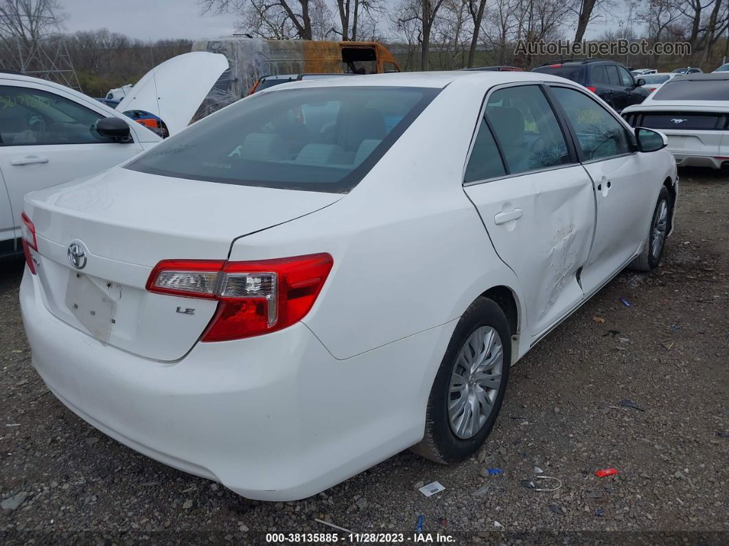 2013 Toyota Camry Le White vin: 4T4BF1FK1DR313113