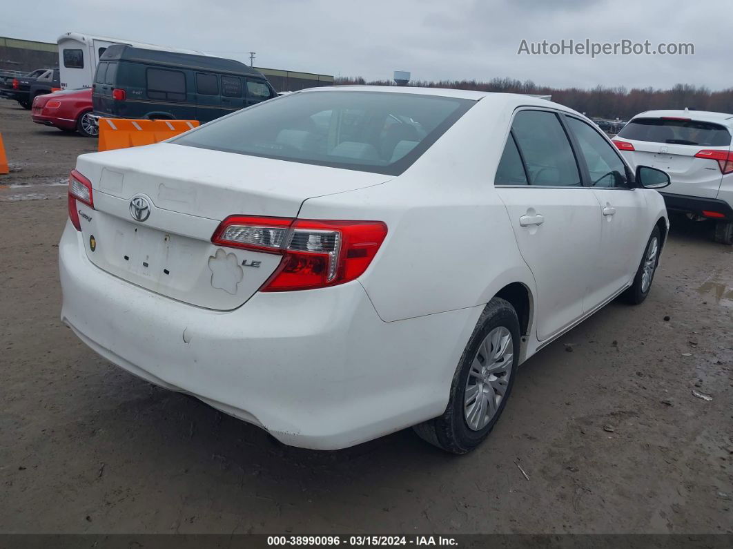 2014 Toyota Camry Le White vin: 4T4BF1FK1ER346646