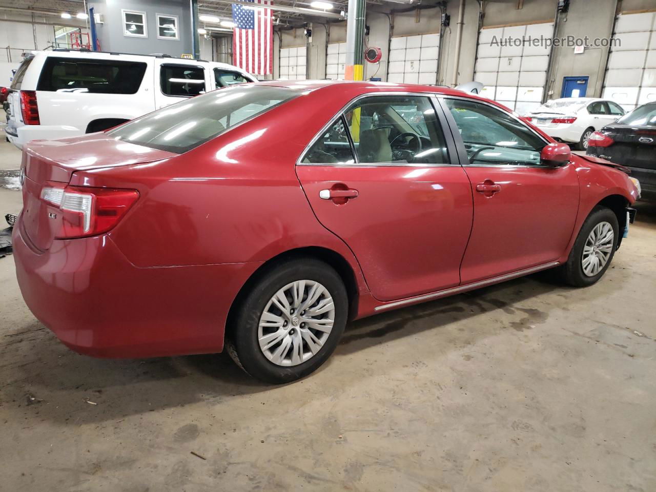 2012 Toyota Camry Base Red vin: 4T4BF1FK2CR235455