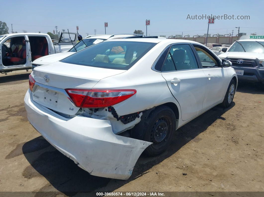 2016 Toyota Camry Le White vin: 4T4BF1FK2GR557017