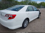 2012 Toyota Camry Le White vin: 4T4BF1FK3CR205493