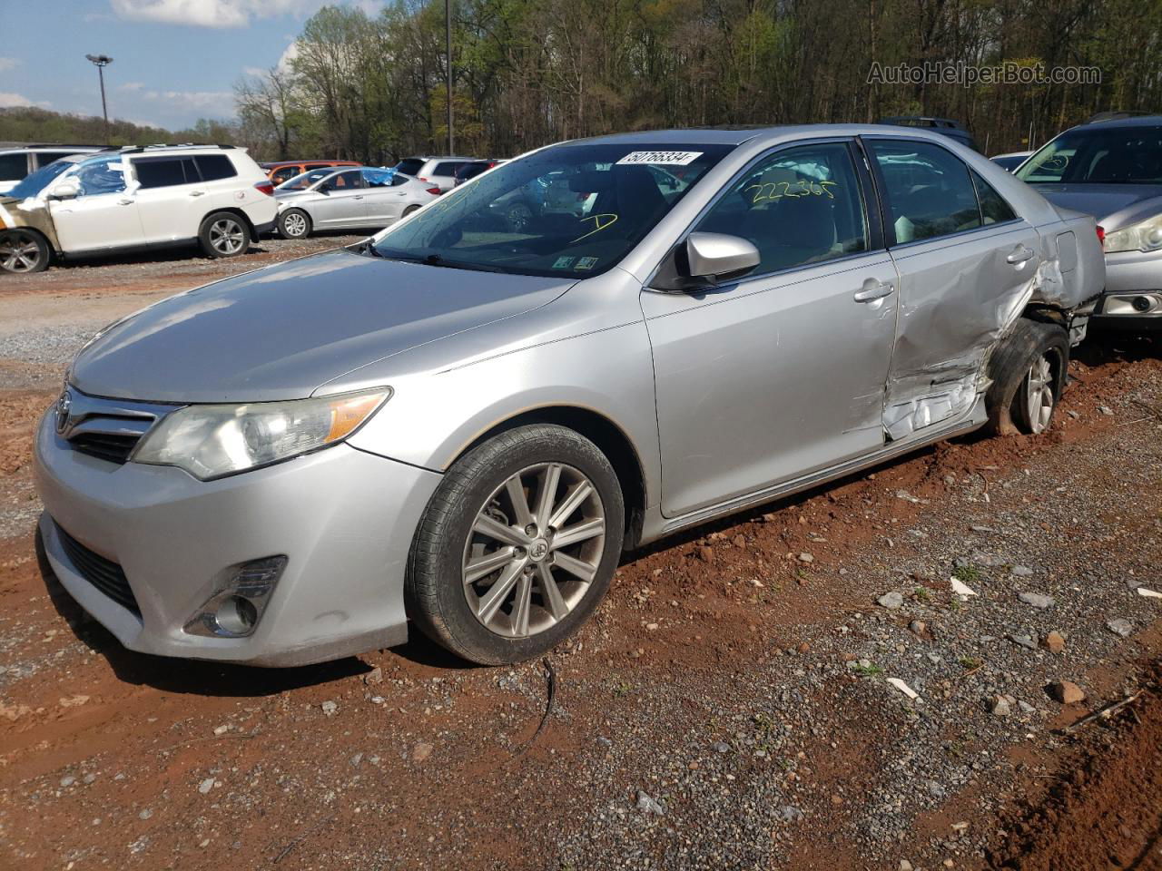 2013 Toyota Camry L Серебряный vin: 4T4BF1FK3DR278512