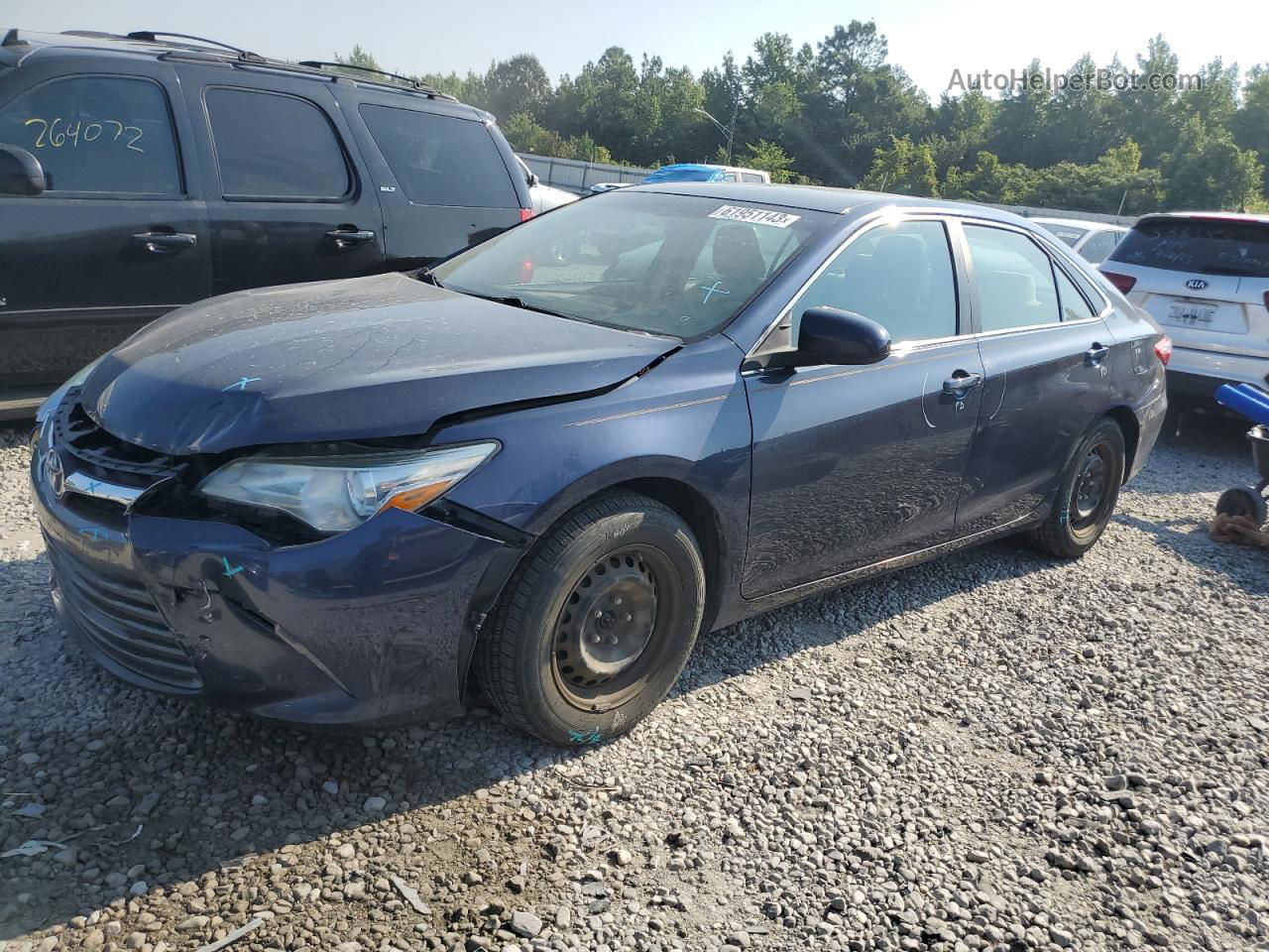 2016 Toyota Camry Le Синий vin: 4T4BF1FK3GR558242