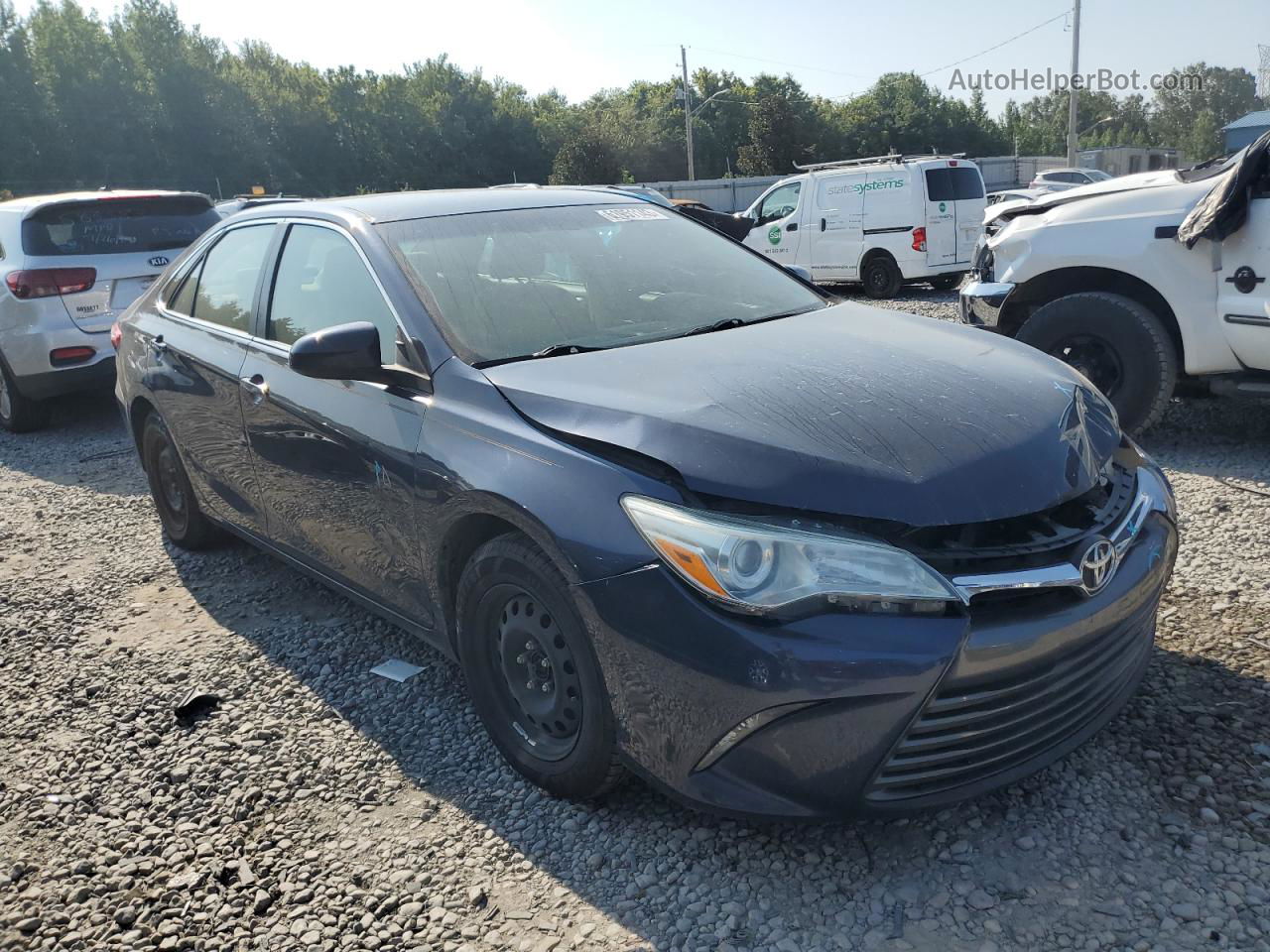 2016 Toyota Camry Le Синий vin: 4T4BF1FK3GR558242