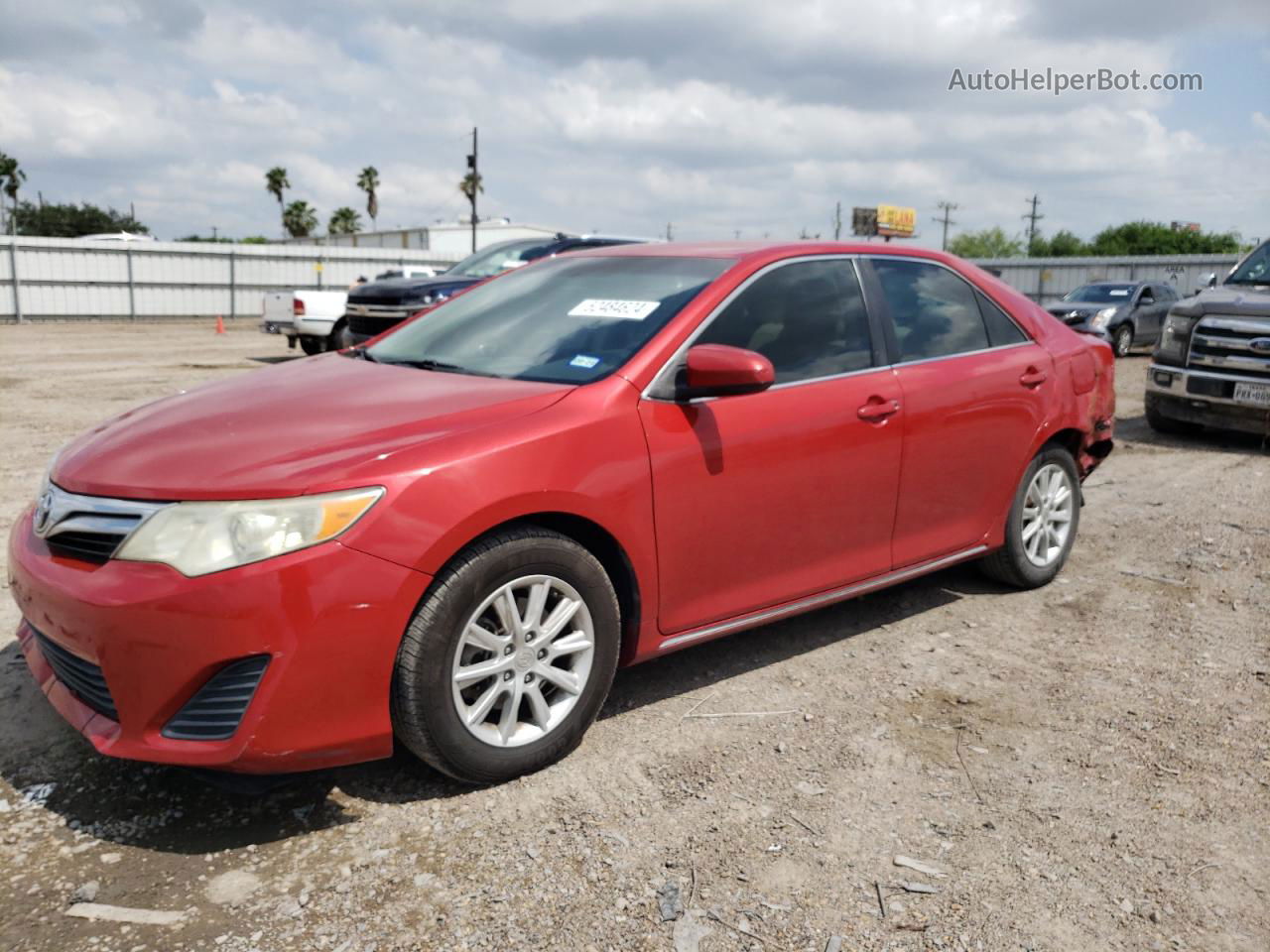 2012 Toyota Camry Base Red vin: 4T4BF1FK4CR166462