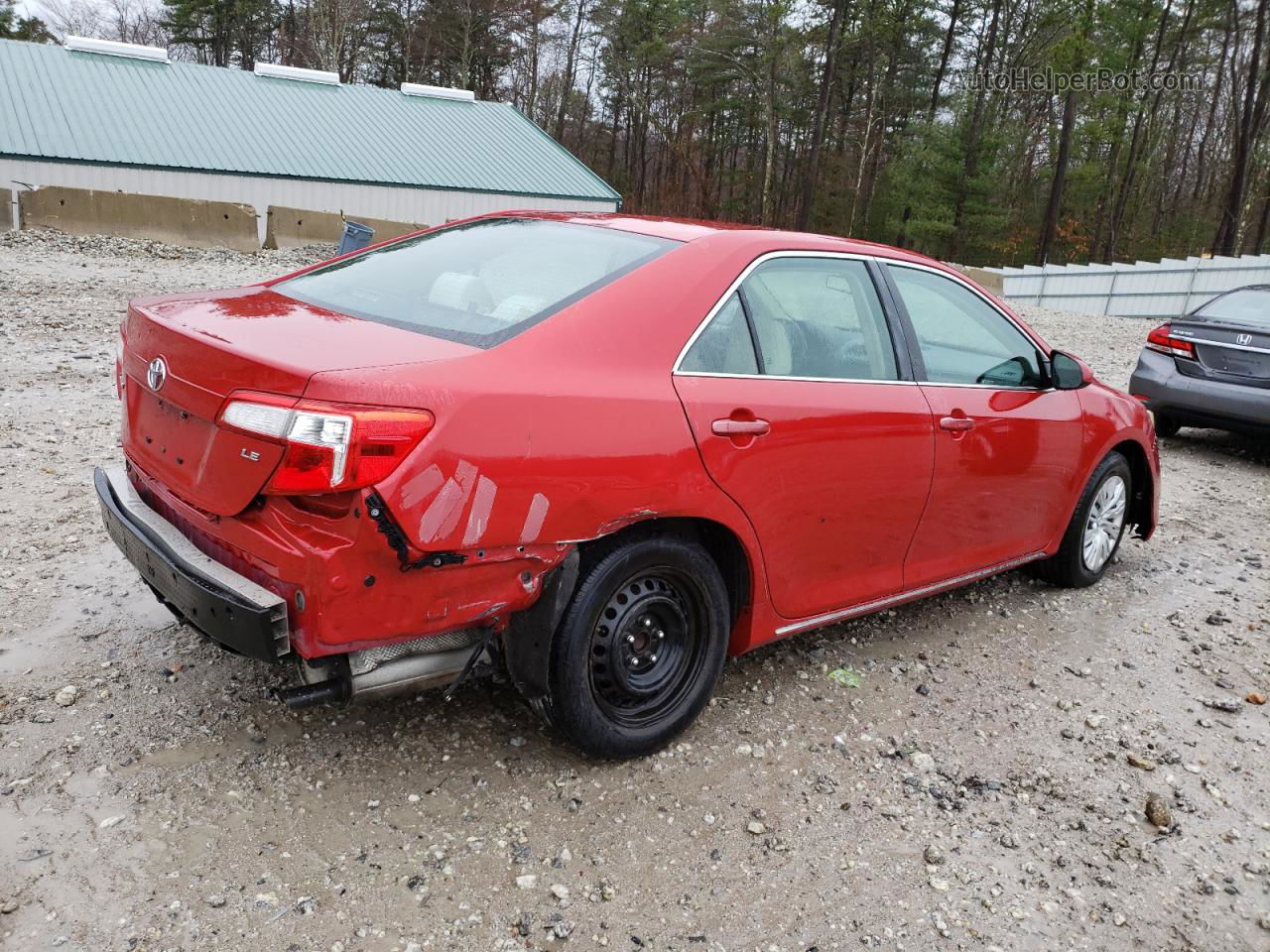 2012 Toyota Camry Base Red vin: 4T4BF1FK4CR201260