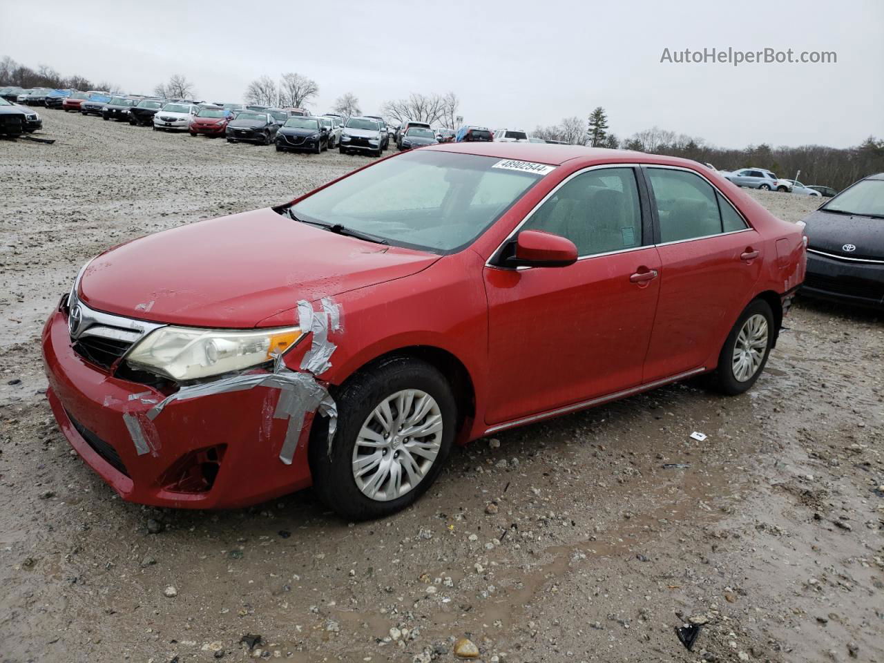 2012 Toyota Camry Base Red vin: 4T4BF1FK4CR201260