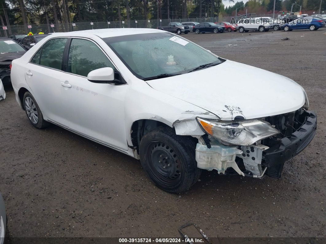 2012 Toyota Camry Le Белый vin: 4T4BF1FK4CR249602