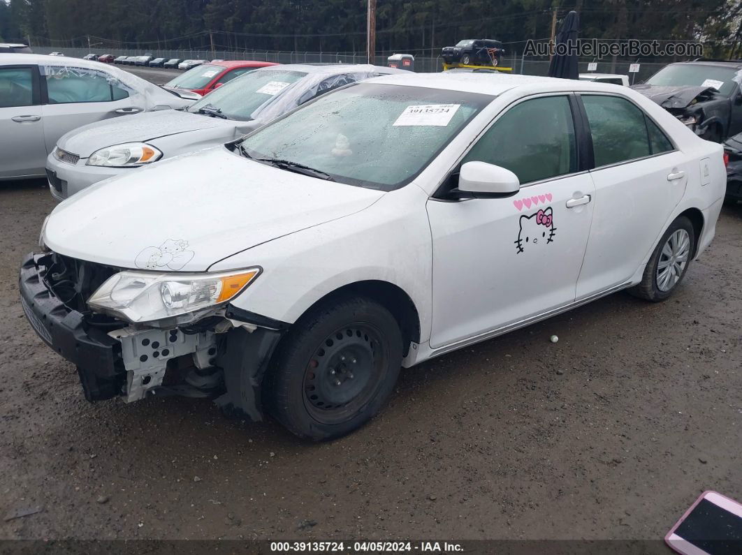 2012 Toyota Camry Le White vin: 4T4BF1FK4CR249602