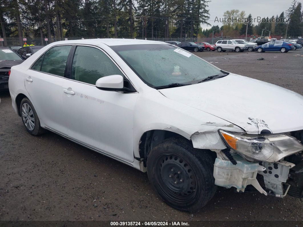 2012 Toyota Camry Le White vin: 4T4BF1FK4CR249602