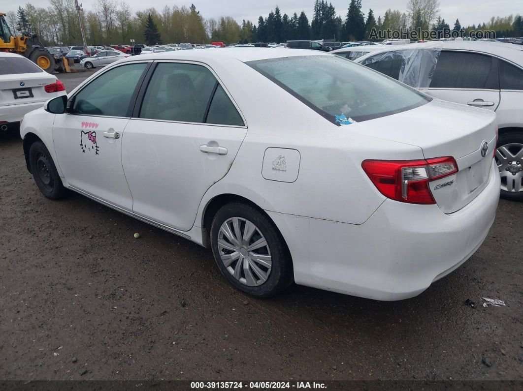 2012 Toyota Camry Le Белый vin: 4T4BF1FK4CR249602