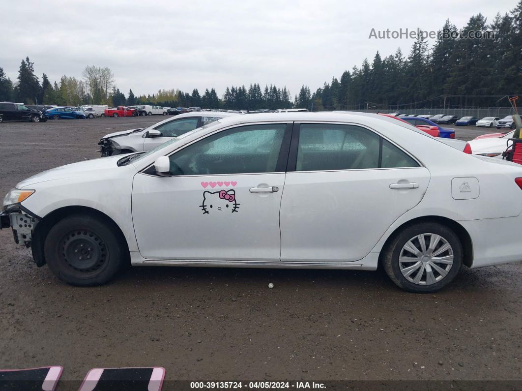 2012 Toyota Camry Le White vin: 4T4BF1FK4CR249602