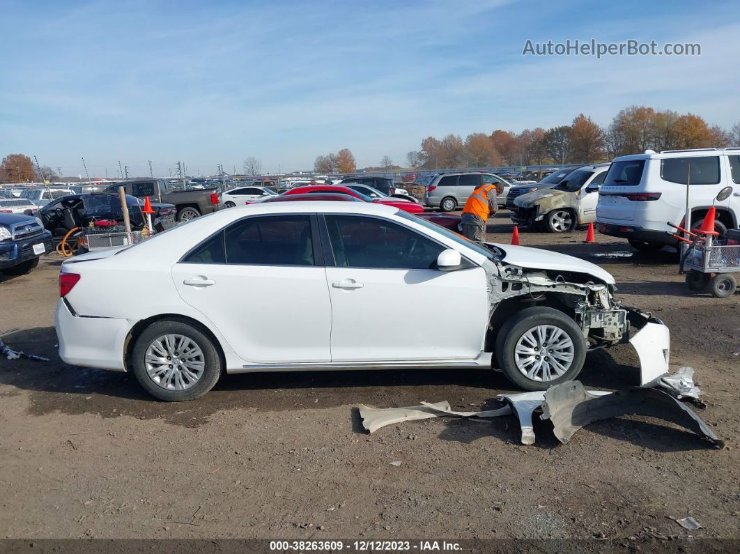 2012 Toyota Camry Le White vin: 4T4BF1FK4CR252418