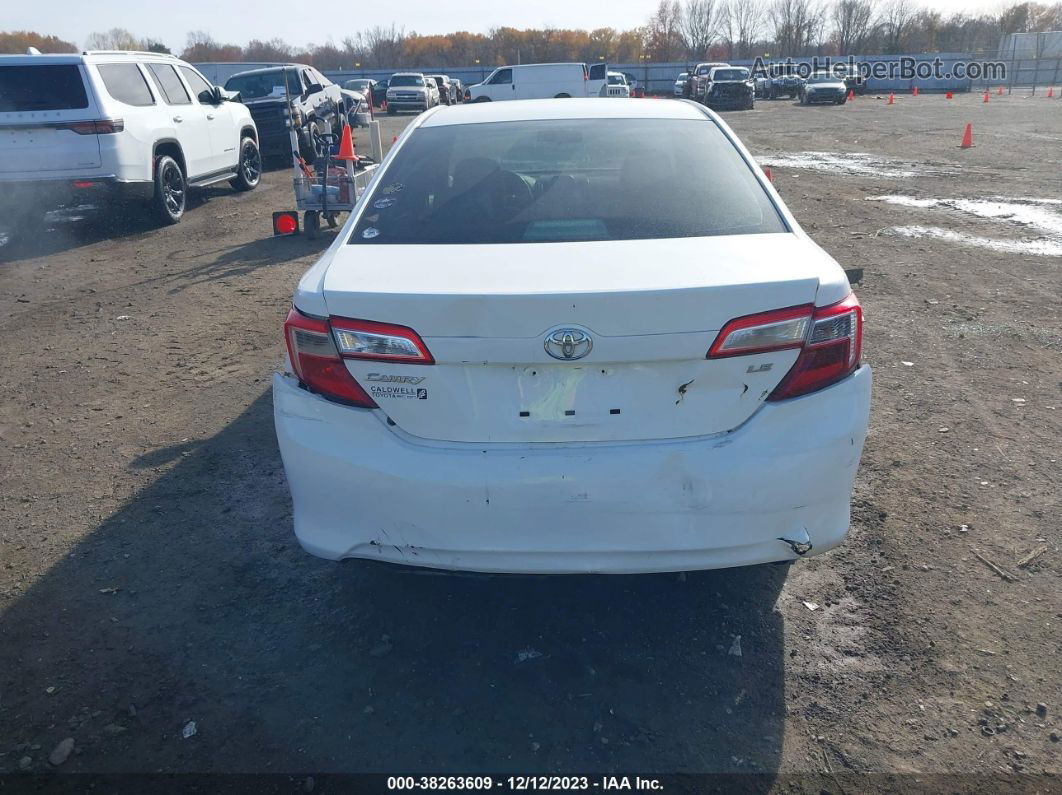 2012 Toyota Camry Le White vin: 4T4BF1FK4CR252418