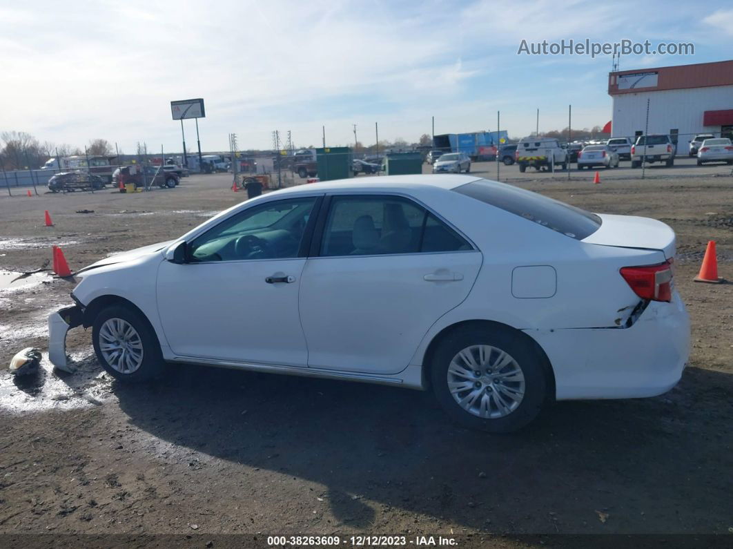 2012 Toyota Camry Le White vin: 4T4BF1FK4CR252418