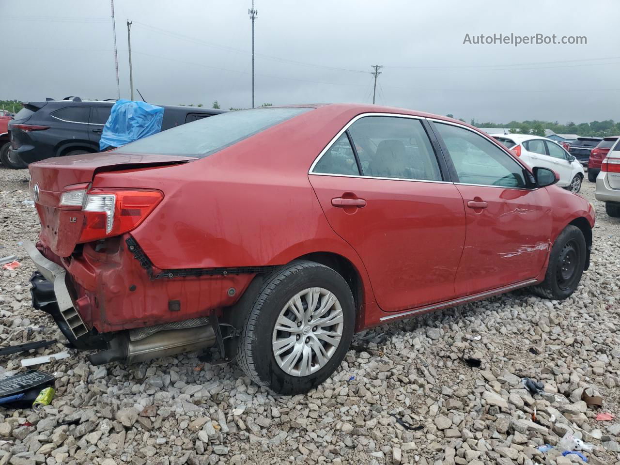 2014 Toyota Camry L Red vin: 4T4BF1FK4ER413241